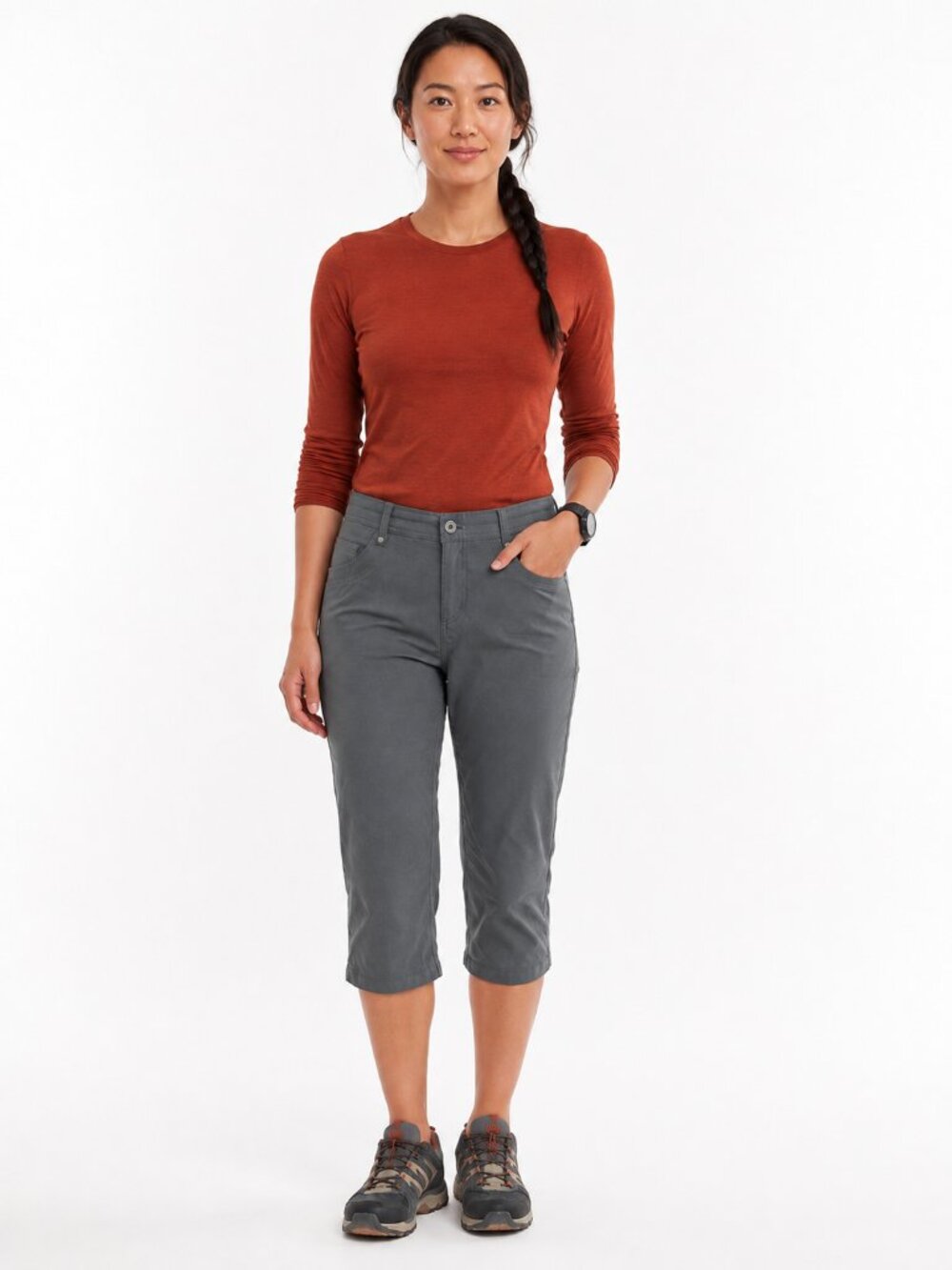 KÜHL Trekr Kapri Hiking Capris Gray Size 6 Outdoor Travel Gorpcore